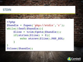 STDIN


  <?php
  $handle = fopen('php://stdin','r');
  while(!feof($handle)){
      $line = trim(fgets($handle));
      if(strlen($line) > 0){
          echo strrev($line).PHP_EOL;
      }
  }
  fclose($handle);
 
