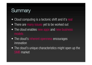 Cloud Computing and Startups