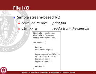 Operating Systems - Intro to C++