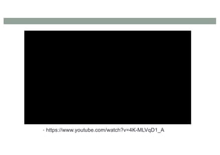 • https://www.youtube.com/watch?v=4K-MLVqD1_A
 