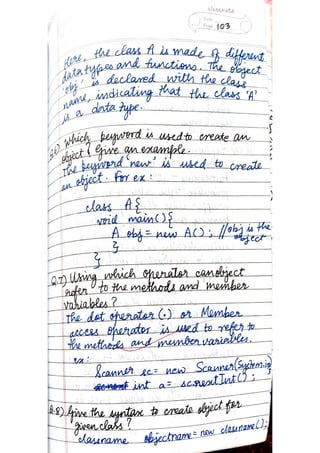 ICSE Computer Applications Class X Handwritten Notes