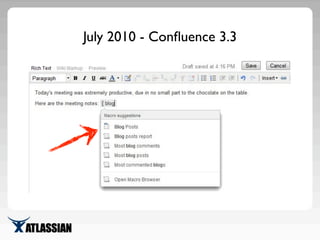 July 2010 - Conﬂuence 3.3
 