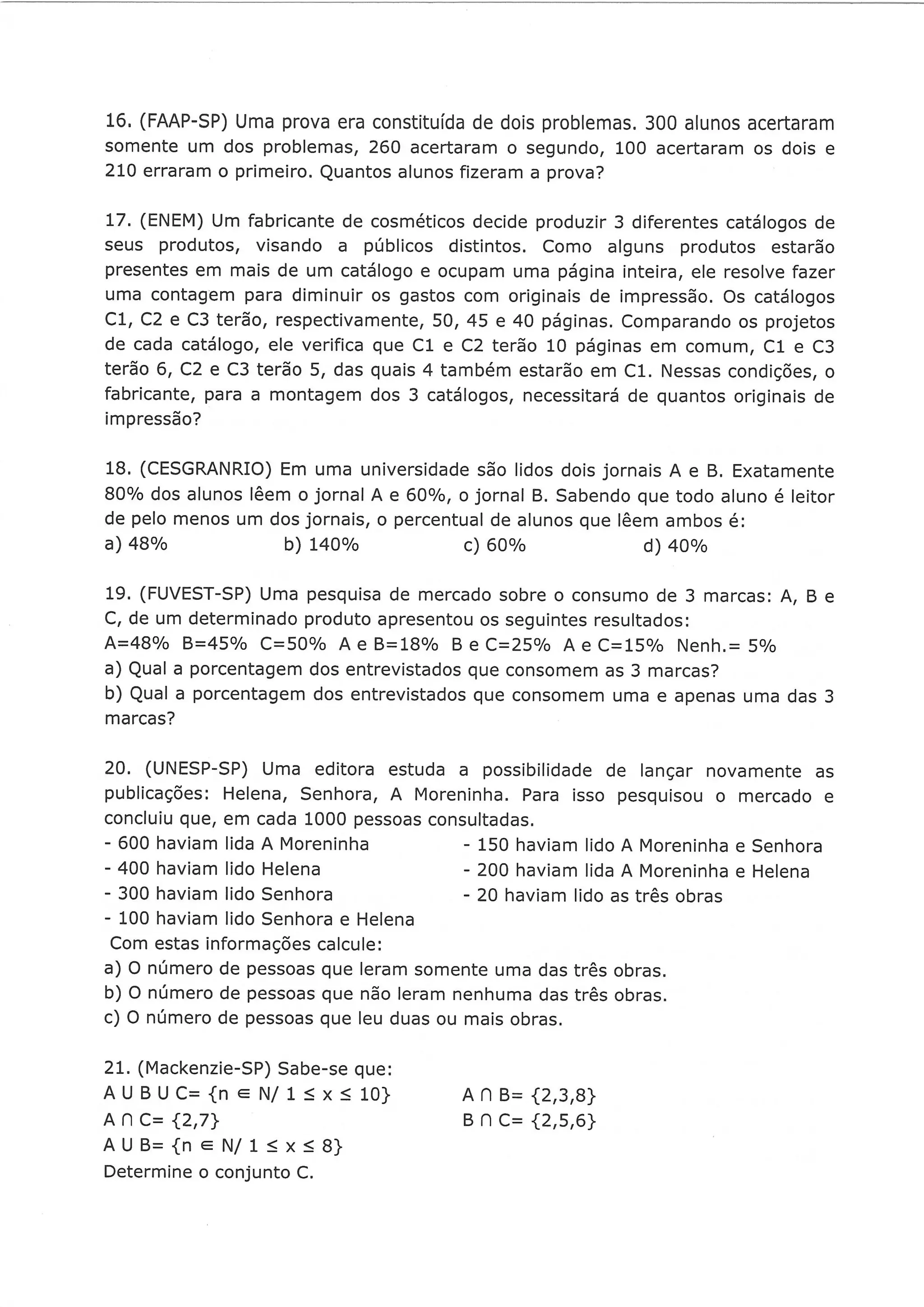 Conjuntos e intervalos