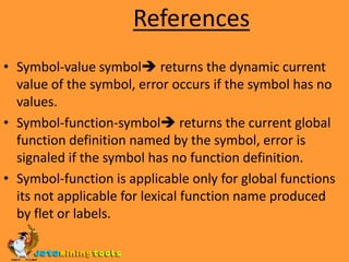 overviewConstants and variablesReferencesAssignmentGeneralized variablesFunction invocationSimple sequencingConditionalsBlocks and ExitsIterations Mapping