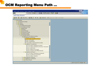 OCM Reporting Menu Path …
 