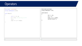 Relational Operators  