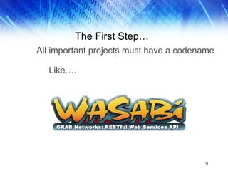 The First Step… All important projects must have a codename Like…. 9 