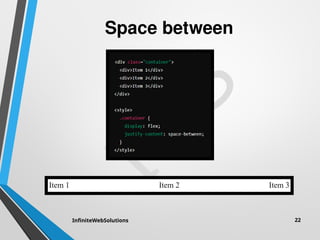 I
W
S
Space between
InfiniteWebSolutions 22
 