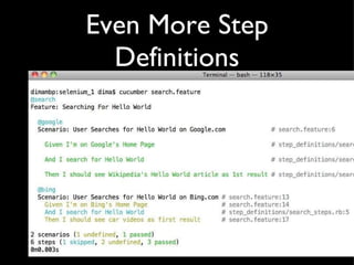 Even More Step Definitions 