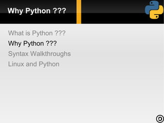 Syntax Walkthroughs 