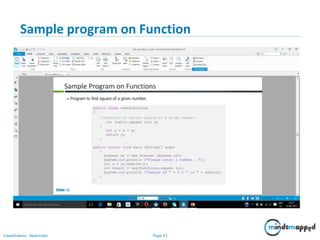 Page 42Classification: Restricted
Sample program on Function
 