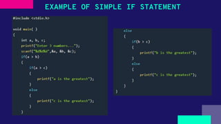 Decision making and looping -  c programming by YEASIN NEWAJ