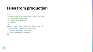 Tales from production
 