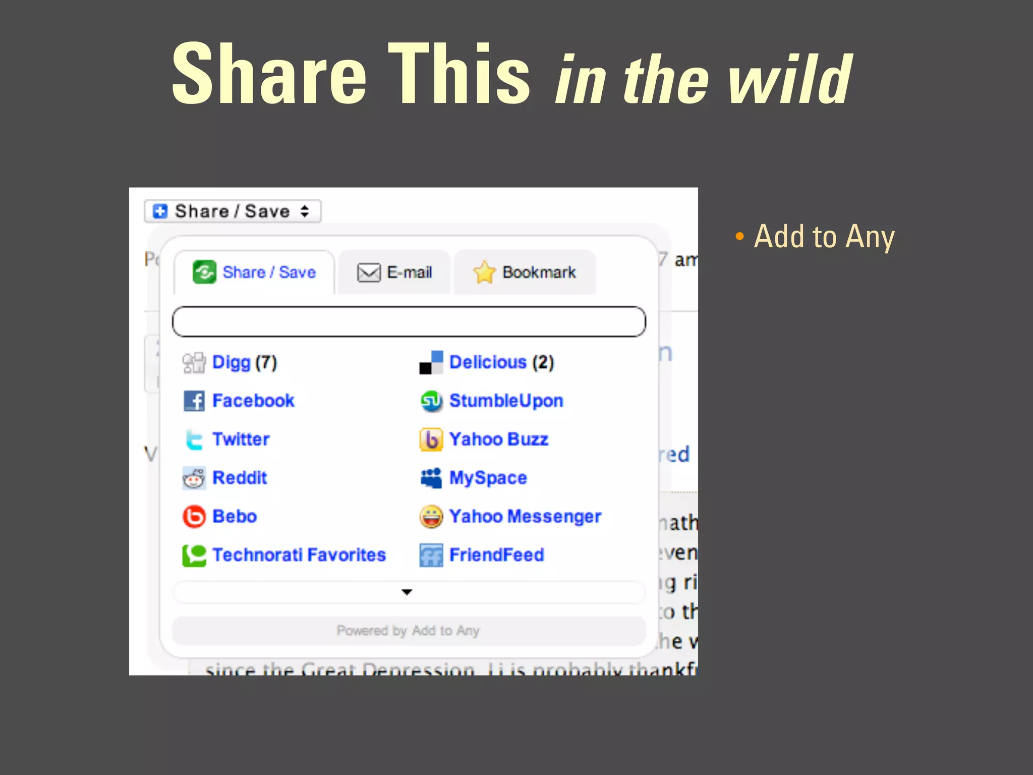 Share This in the wild
                  •   Add to Any
 