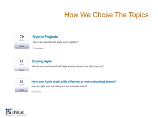 How We Chose The Topics
 