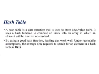 Searching and sorting Techniques in Data structures