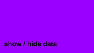 show / hide data
 