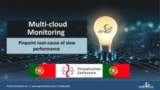 © eG Innovations, Inc. | www.eginnovations.com | Confidential
Pinpoint root-cause of slow
performance
Multi-cloud
Monitoring
 