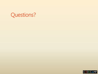 Questions?
 