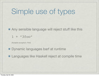 The other side of functional programming: Haskell for Erlang people