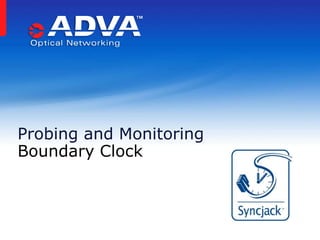 Probing and Monitoring
Boundary Clock

 