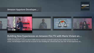 Creating Rich Multi-Screen Experiences on Android with Amazon Fling - Mario Viviani