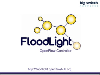 OpenFlow Controller




http://floodlight.openflowhub.org
 