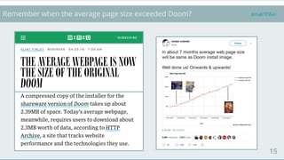 15
goo.gl/YPdLJuRemember when the average page size exceeded Doom?
 