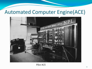 Automated Computer Engine(ACE)
Pilot ACE
21
 