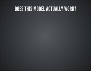 DOES THIS MODEL ACTUALLY WORK?
 