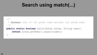 Search using match(...)
p4
 