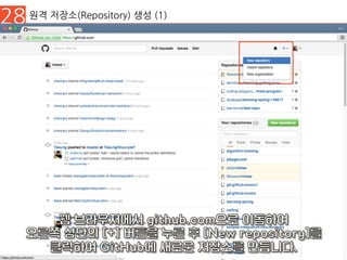28 원격 저장소(Repository) 생성 (1)
 