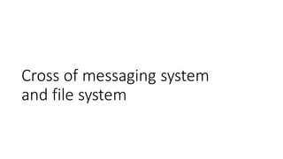 Cross	of	messaging	system	
and	file	system
 