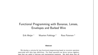 “Going bananas with recursion schemes for fixed point data types”