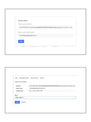 G Suite & Google APIs coding workshop