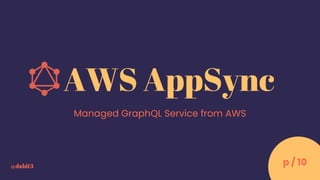 swedish
AWS AppSync
Managed GraphQL Service from AWS
@dabit3 p / 10
 