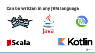 Can be written in any JVM language
 