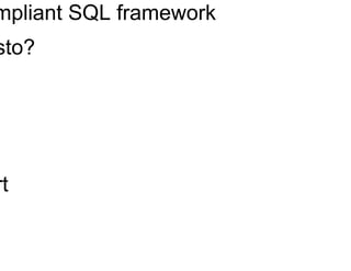 Reporting
§  Need a fast JDBC-compliant SQL framework
§  Impala or Hive or Presto?
§  We choose Impala
-  Fast
-  Highly concurrent
-  JDBC/ODBC support
 