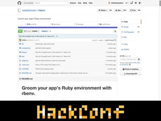 HackConf2016 - Ruby on Rails: Unexpected journey