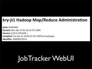 JobTracker WebUI
 