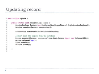 Updating record
 