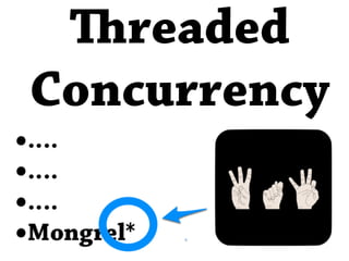readed
 Concurrency
•....
•....
•....
•Mongrel*
 
