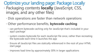 Optimize your landing page: Package Locally
 