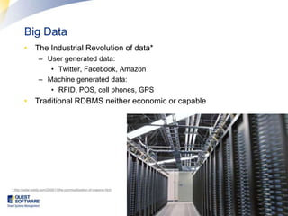 Cloud Ingredients and recipes Utility Computing AKA Private CloudClusteringSingle workload across multiple hostSaaSSoftware as a ServiceSalesforce.comGmail InternetCloudComputingVirtualizationMultiple workloads onSingle hostIaaSInfrastructure as a ServiceAmazon Web ServicesJoyentGrid managementAllocate resources on demandPaaSPlatform as a ServiceGoogle App EngineAzure