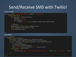 Send/Receive SMS with Twilio!
Send SMS:
Receive SMS:
 