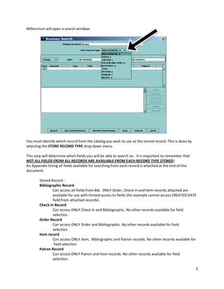 How to create lists in millennium july 2011