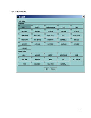 How to create lists in millennium july 2011