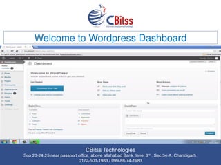 Welcome to Wordpress Dashboard
 