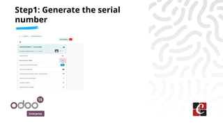 Enterprise
Step1: Generate the serial
number
 