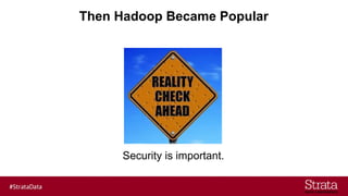 Then Hadoop Became Popular
Security is important.
 
